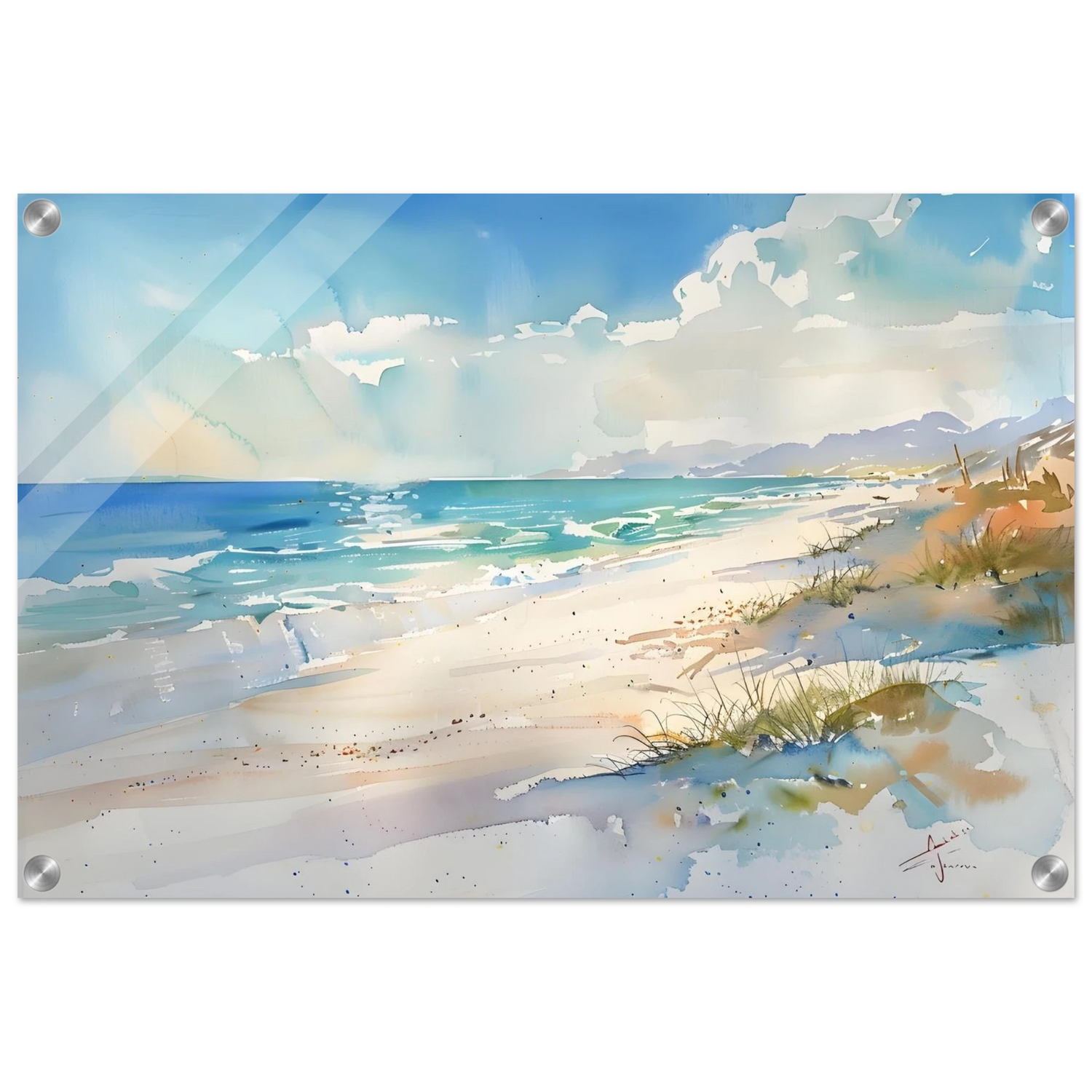 Whispers of the Shore – Coastal Serenity in Motion | Wall art Print - Acrylic Print - 40x60 cm / 16x24″ - 