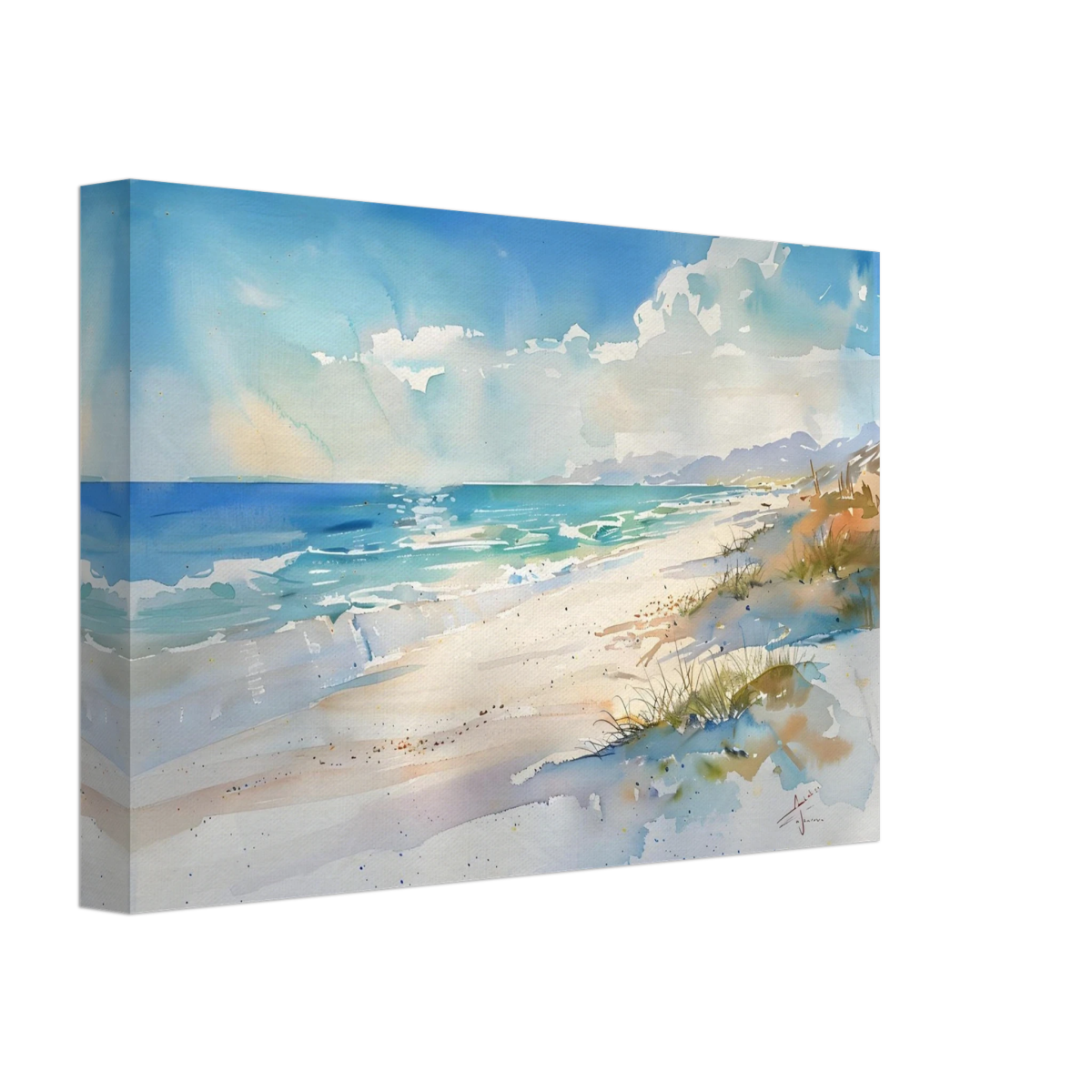 Whispers of the Shore – Coastal Serenity in Motion | Wall art Print - Canvas - 20x30 cm / 8x12″ - 