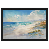 Whispers of the Shore – Coastal Serenity in Motion | Wall art Print - Framed Canvas - 40x60 cm / 16x24″ - Black frame