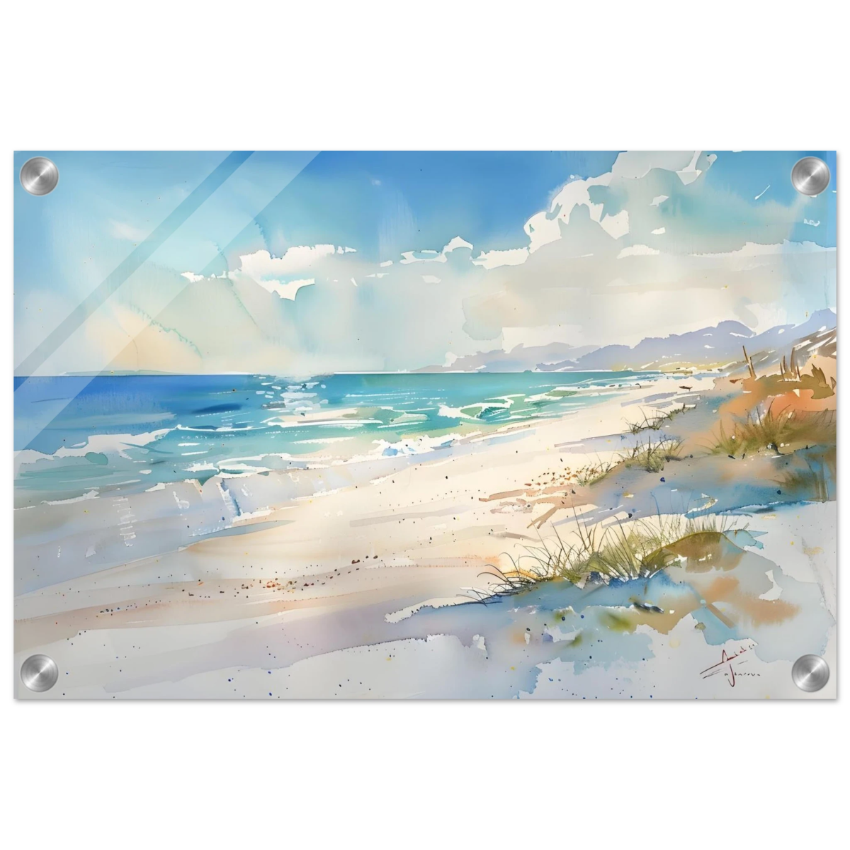 Whispers of the Shore – Coastal Serenity in Motion | Wall art Print - Acrylic Print - 30x45 cm / 12x18″ - 
