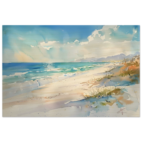 Whispers of the Shore – Coastal Serenity in Motion | Wall art Print - Wood Prints - 60x90 cm / 24x36″ - 