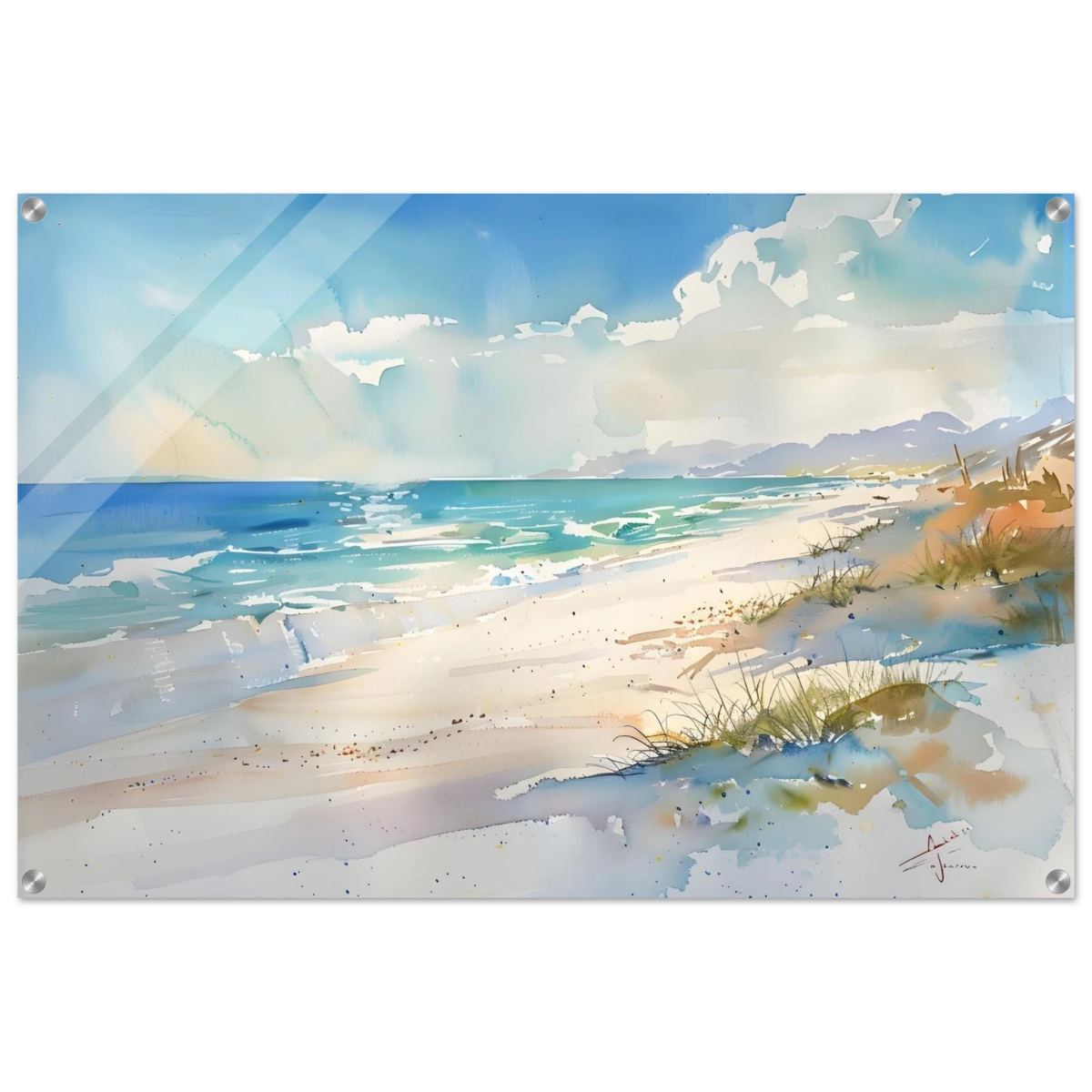 Whispers of the Shore – Coastal Serenity in Motion | Wall art Print - Acrylic Print - 60x90 cm / 24x36″ - 