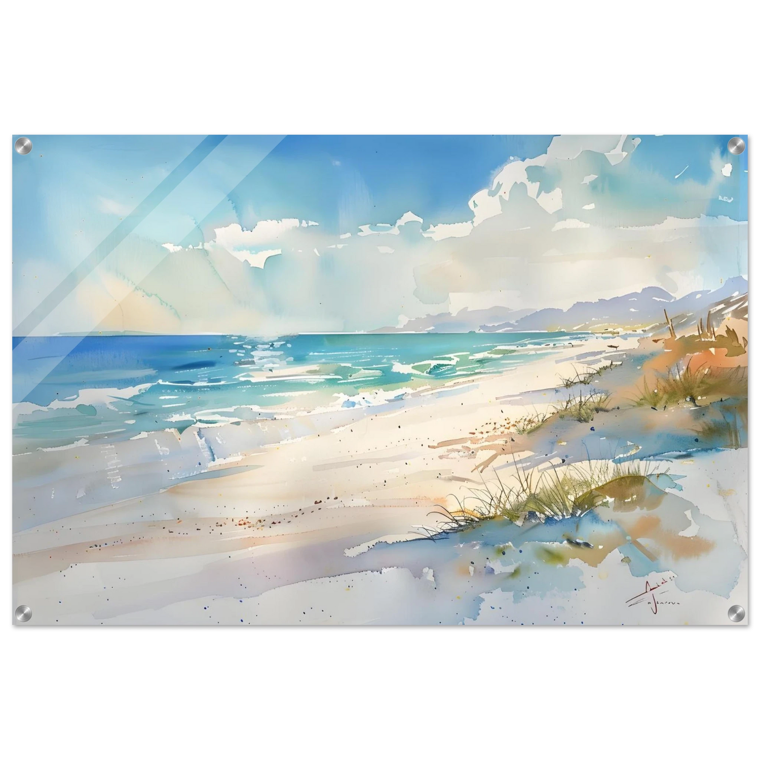 Whispers of the Shore – Coastal Serenity in Motion | Wall art Print - Acrylic Print - 60x90 cm / 24x36″ - 