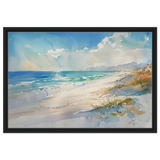 Whispers of the Shore – Coastal Serenity in Motion | Wall art Print - Framed Canvas - 50x75 cm / 20x30″ - Black frame