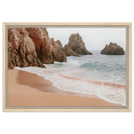 "Whispers of the Shore" – Tranquil Coastal Fine Art Photography | Wall art print - Framed Canvas - 40x60 cm / 16x24″ - Wood frame