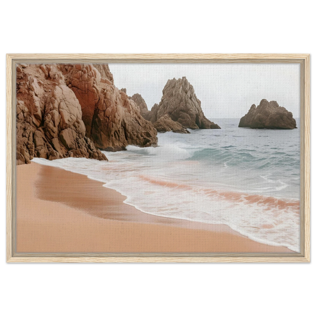 "Whispers of the Shore" – Tranquil Coastal Fine Art Photography | Wall art print - Framed Canvas - 50x75 cm / 20x30″ - Wood frame