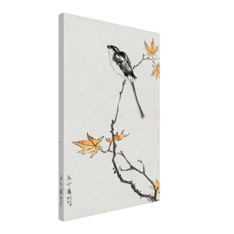 Whispers of the Sparrow | Traditional Japanese Ink and Wash wall art print - Canvas - 40x60 cm / 16x24″ - 