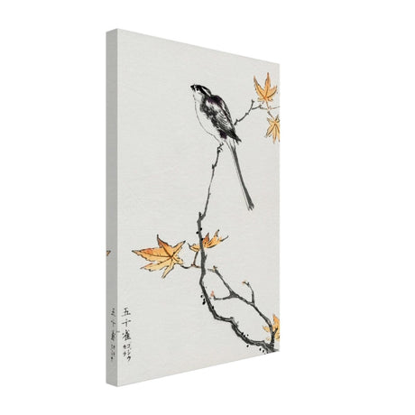 Whispers of the Sparrow | Traditional Japanese Ink and Wash wall art print - Canvas - 30x45 cm / 12x18″ - 