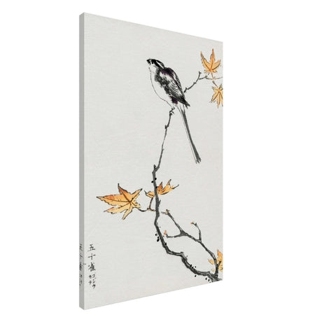Whispers of the Sparrow | Traditional Japanese Ink and Wash wall art print - Canvas - 60x90 cm / 24x36″ - 