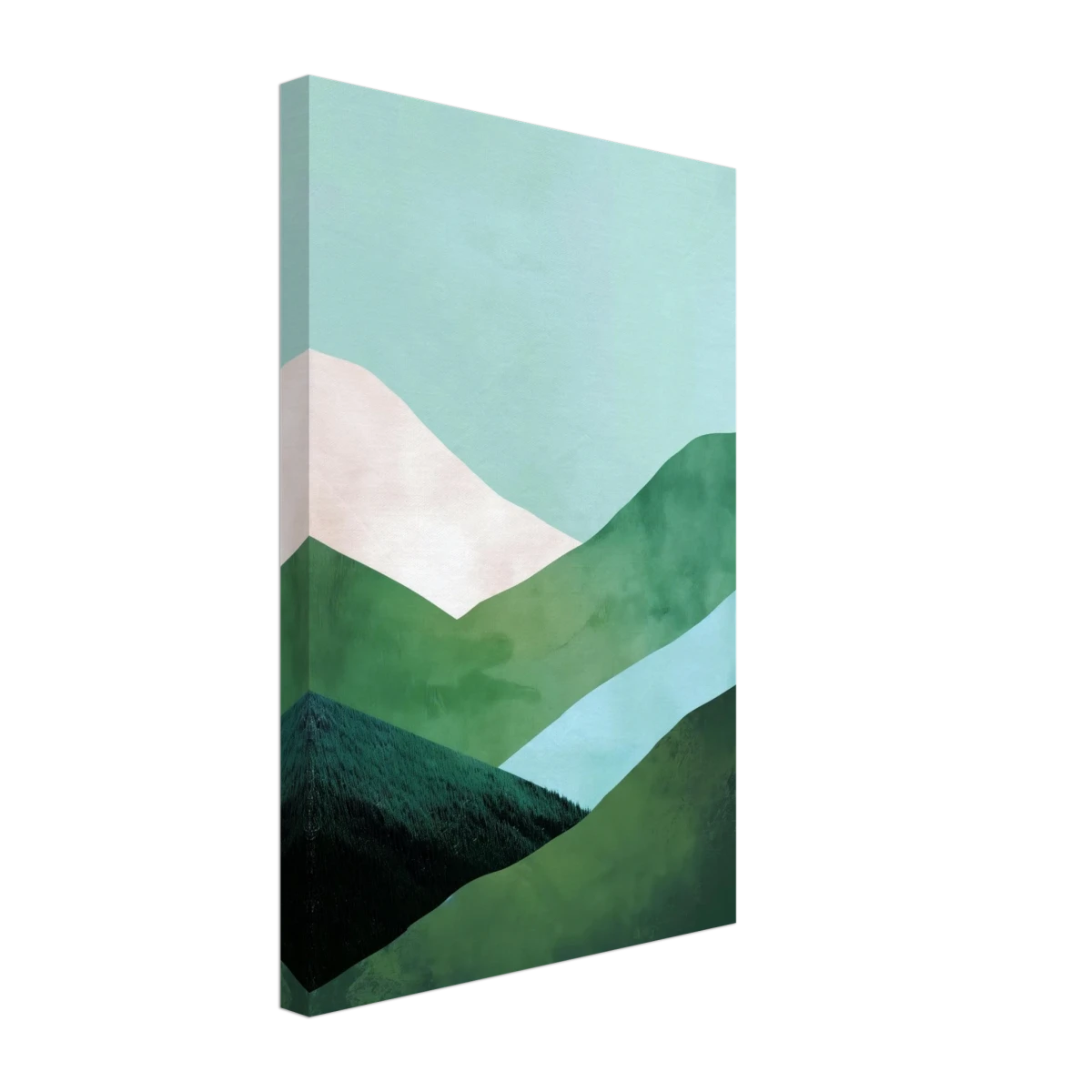 Whispers of the Valley – Minimalist Mountain Layers | wall art print - Canvas - 30x45 cm / 12x18″ - 