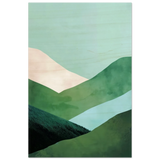 Whispers of the Valley – Minimalist Mountain Layers | wall art print - Wood Prints - 40x60 cm / 16x24″ - 