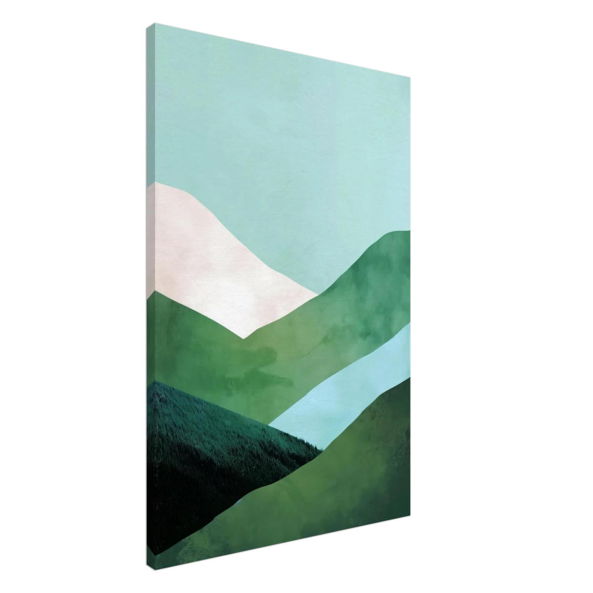 Whispers of the Valley – Minimalist Mountain Layers | wall art print - Canvas - 60x90 cm / 24x36″ - 