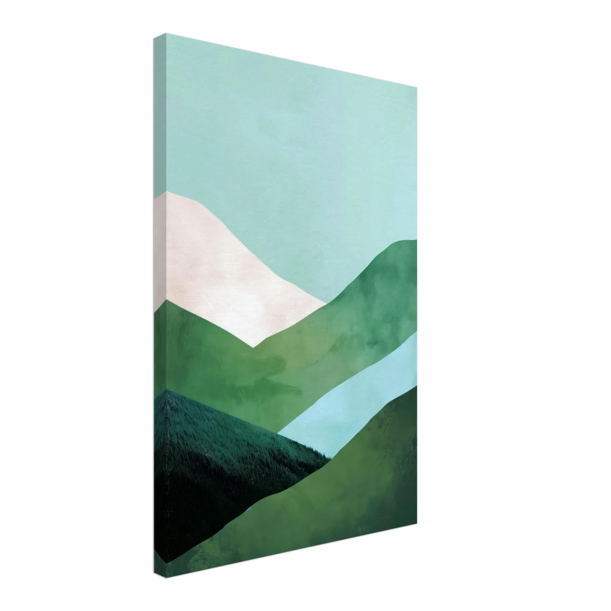 Whispers of the Valley – Minimalist Mountain Layers | wall art print - Canvas - 40x60 cm / 16x24″ - 