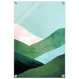 Whispers of the Valley – Minimalist Mountain Layers | wall art print - Acrylic Print - 40x60 cm / 16x24″ - 