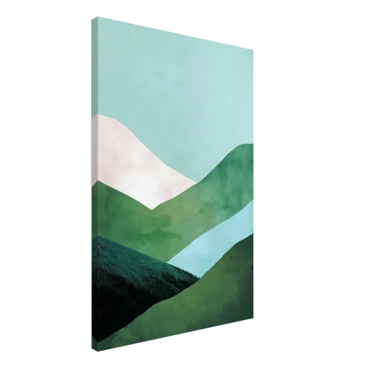 Whispers of the Valley – Minimalist Mountain Layers | wall art print - Canvas - 50x75 cm / 20x30″ - 