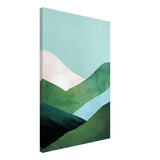 Whispers of the Valley – Minimalist Mountain Layers | wall art print - Canvas - 50x75 cm / 20x30″ - 