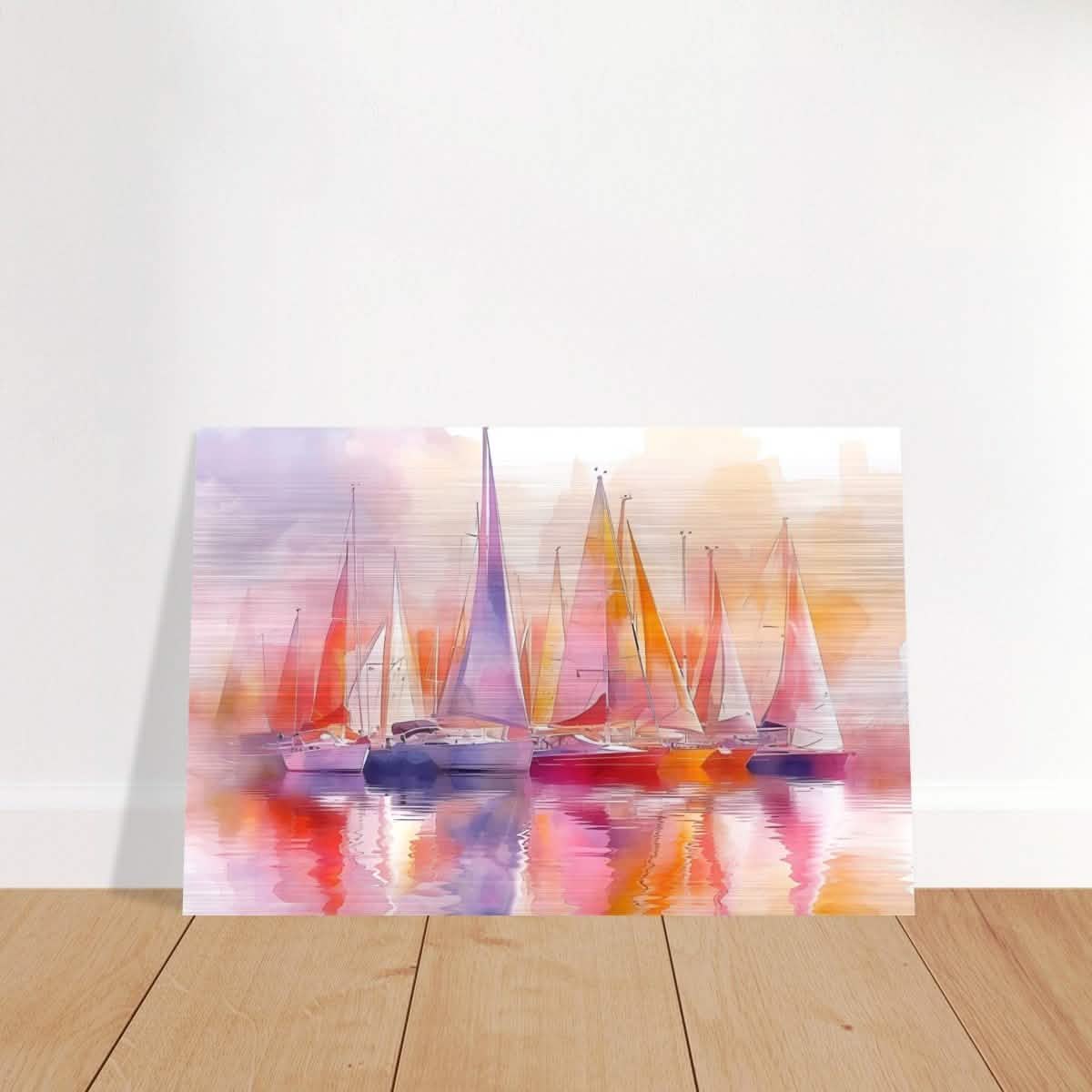 Whispers of the Wind | Contemporary Watercolor Seascape - Brushed Aluminum Print - 50x75 cm / 20x30″ - 