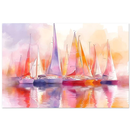 Whispers of the Wind | Contemporary Watercolor Seascape - Aluminum Print - 50x75 cm / 20x30″ - 