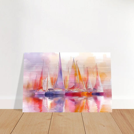 Whispers of the Wind | Contemporary Watercolor Seascape - Brushed Aluminum Print - 30x45 cm / 12x18″ - 