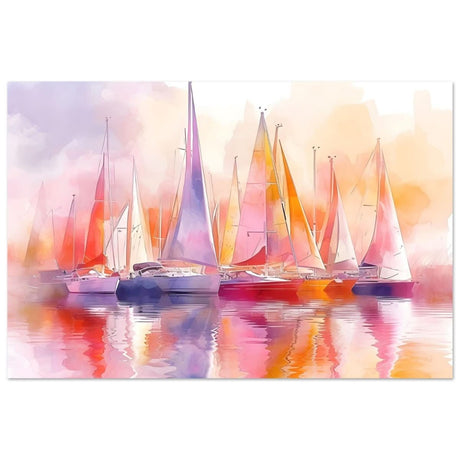 Whispers of the Wind | Contemporary Watercolor Seascape - Aluminum Print - 30x45 cm / 12x18″ - 