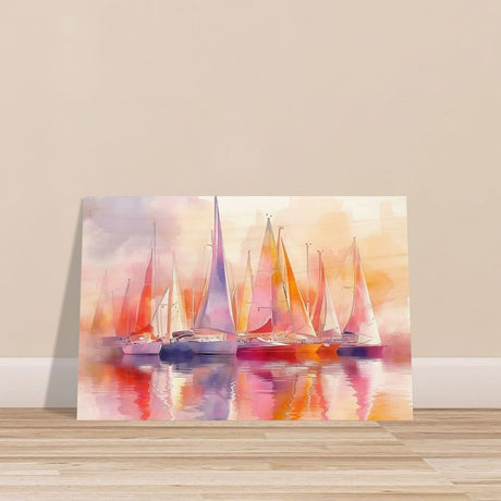 Whispers of the Wind | Contemporary Watercolor Seascape - Wood Prints - 50x75 cm / 20x30″ - 