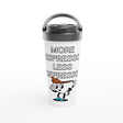 White Stainless Steel Travel Mugs | More Espresso - 