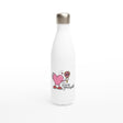 White Stainless Steel Water Bottles & Travel Mugs | Love yourself - White 17oz Stainless Steel Water Bottle - 