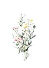 "Wild Meadow Whispers" – Soft Botanical Watercolor Elegance | Wall Art Print | 6 Design Options - 20x30 cm / 8x12" - Design Option 5 - Canvas