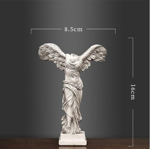 Winged Victory of Samothrace Statue – Classical Greek Goddess Nike Sculpture Replica for Home Décor & Art Collectors - S - White - 