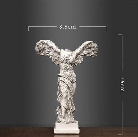 Winged Victory of Samothrace Statue – Classical Greek Goddess Nike Sculpture Replica for Home Décor & Art Collectors - S - White - 