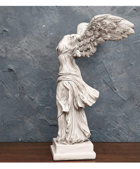 Winged Victory of Samothrace Statue – Classical Greek Goddess Nike Sculpture Replica for Home Décor & Art Collectors - L - Gold - 