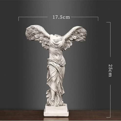Winged Victory of Samothrace Statue – Classical Greek Goddess Nike Sculpture Replica for Home Décor & Art Collectors - M - White - 