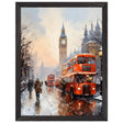 Winter by Big Ben | City Art Wall art print - Premium Wooden Framed Poster With Premium Matte Paper - 30x40 cm / 12x16″ - Black frame