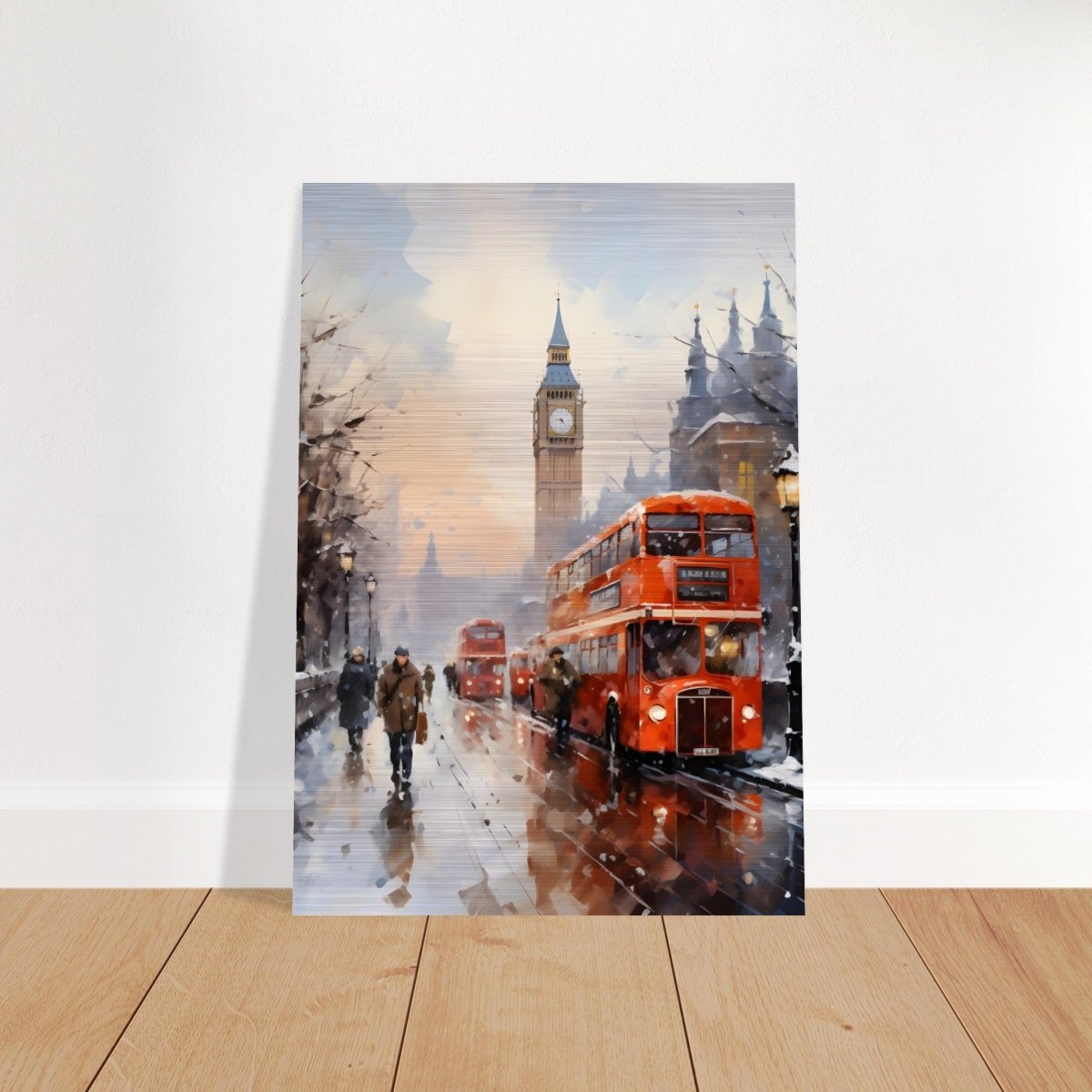 Winter by Big Ben | City Art Wall art print - Brushed Aluminum Print - 70x100 cm / 28x40″ - 