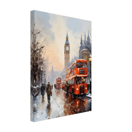 Winter by Big Ben | City Art Wall art print - Canvas - 30x40 cm / 12x16″ - 