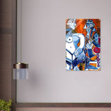Woman and Man Sitting with Pipe by Pablo Picasso wall art print - Acrylic Print - 60x90 cm / 24x36″ - 