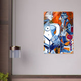 Woman and Man Sitting with Pipe by Pablo Picasso wall art print - Acrylic Print - 70x100 cm / 28x40″ - 