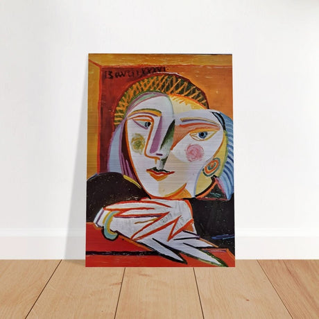 Woman by the window by Pablo Picasso 1936 - Brushed Aluminum Print - 70x100 cm / 28x40″ - 