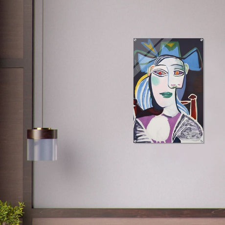 Woman In a Blue Hat by Pablo Picasso - Acrylic Print - 60x90 cm / 24x36″ - 