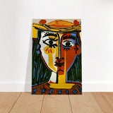 Woman in a Hat by Pablo Picasso 1962 - Brushed Aluminum Print - 40x60 cm / 16x24″ - 