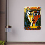 Woman in a Hat by Pablo Picasso 1962 - Acrylic Print - 70x100 cm / 28x40″ - 