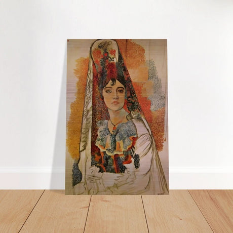 Woman In A Mantilla By Pablo Picasso - Brushed Aluminum Print - 60x90 cm / 24x36″ - 