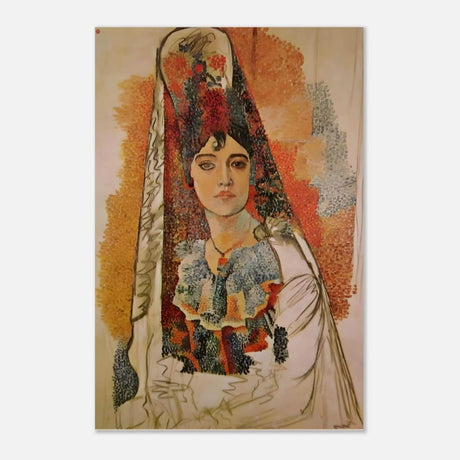 Woman In A Mantilla By Pablo Picasso - Aluminum Print - 50x75 cm / 20x30″ - 