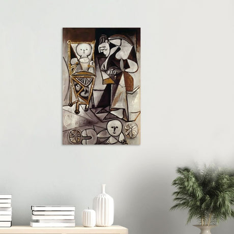 Woman Surrounded by Her Children by Pablo Picasso 1950 - Wood Prints - 50x75 cm / 20x30″ - 20 mm