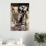 Woman Surrounded by Her Children by Pablo Picasso 1950 - Wood Prints - 60x90 cm / 24x36″ - 20 mm