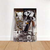 Woman Surrounded by Her Children by Pablo Picasso 1950 - Brushed Aluminum Print - 70x100 cm / 28x40″ - 