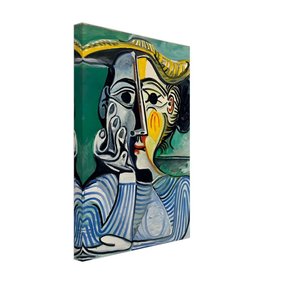 Woman with yellow hat (Jacqueline) by Pablo Picasso - Canvas - 30x45 cm / 12x18″ - Thick