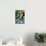 Woman with yellow hat (Jacqueline) by Pablo Picasso - Wood Prints - 30x45 cm / 12x18″ - 10 mm