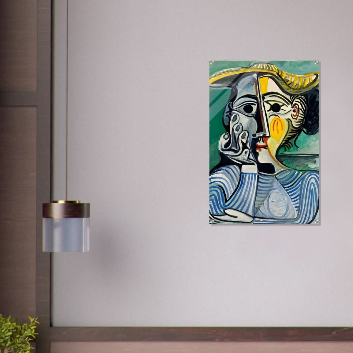 Woman with yellow hat (Jacqueline) by Pablo Picasso - Acrylic Print - 60x90 cm / 24x36″ - 