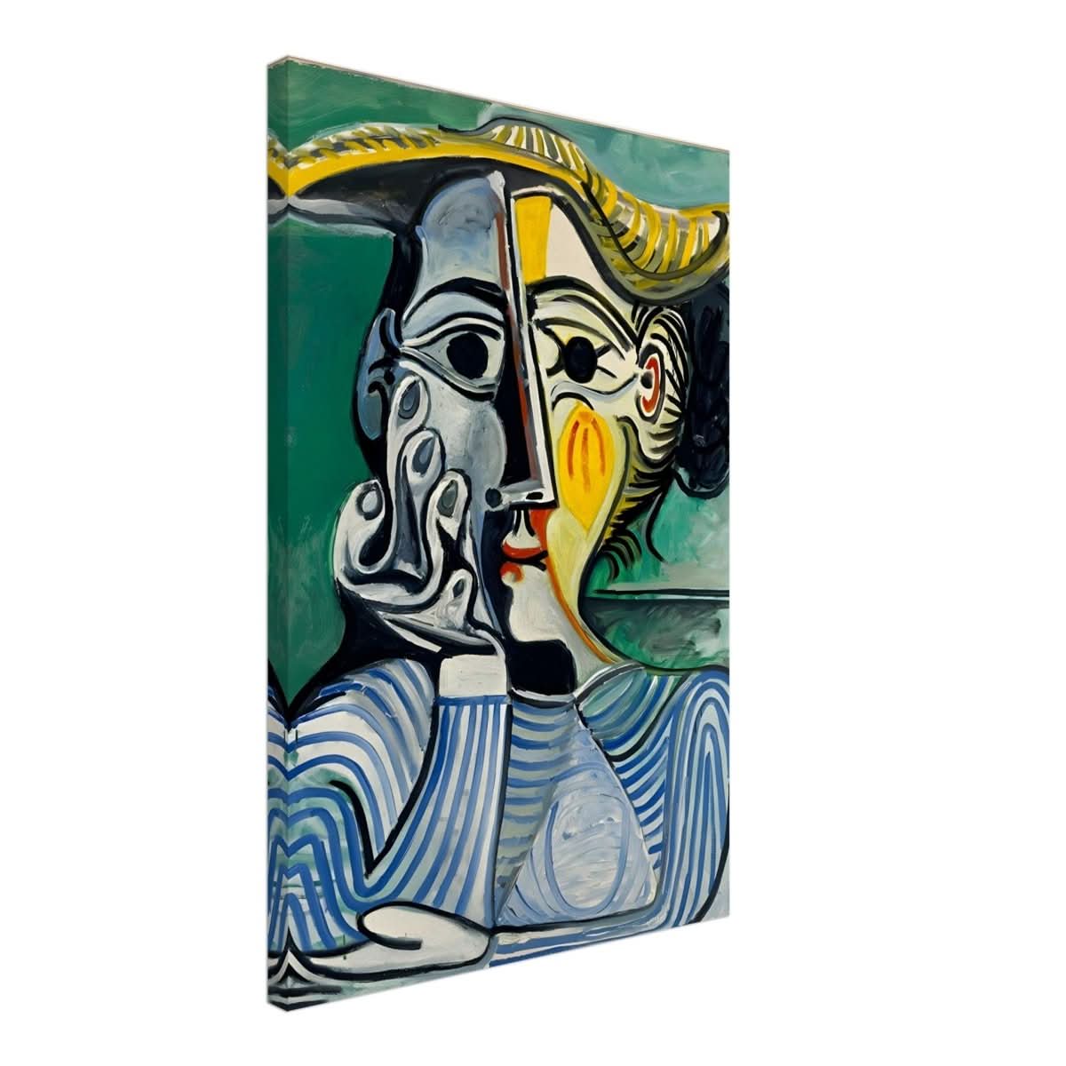 Woman with yellow hat (Jacqueline) by Pablo Picasso - Canvas - 50x75 cm / 20x30″ - Thick